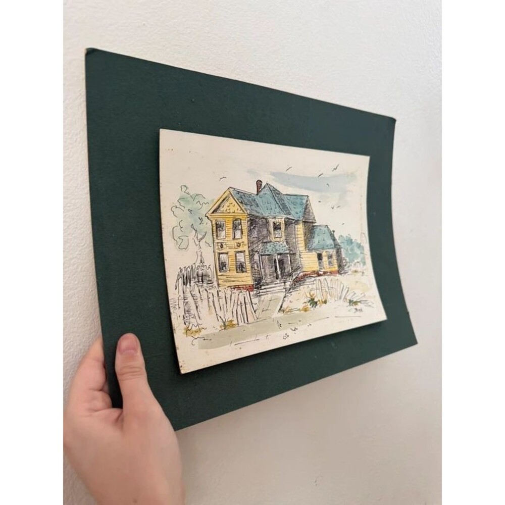 Original watercolor and frame
